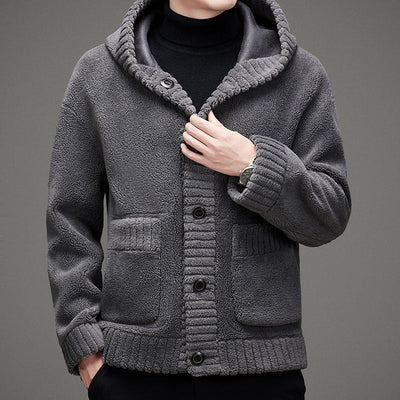 Fur-integrated Double-sided Hooded Jacket