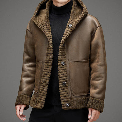 Fur-integrated Double-sided Hooded Jacket