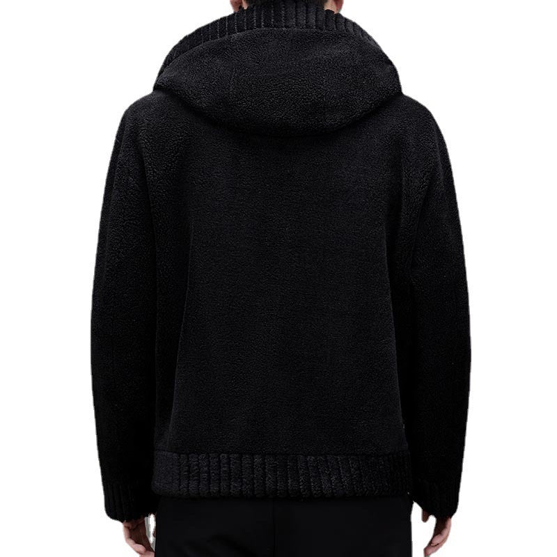 Fur-integrated Double-sided Hooded Jacket