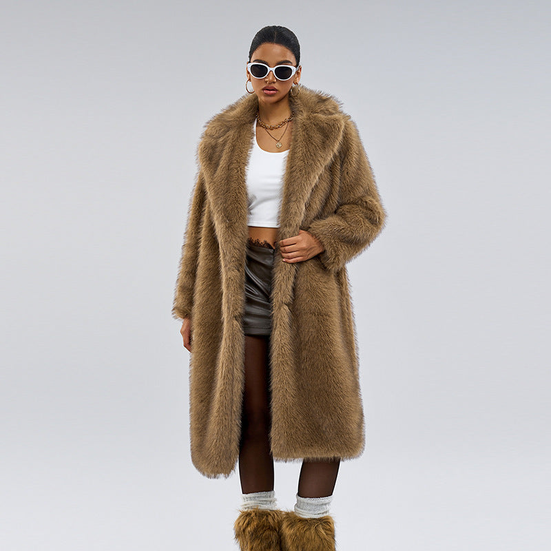 Winter Extended Imitation Fur Coat