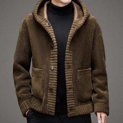 Fur-integrated Double-sided Hooded Jacket