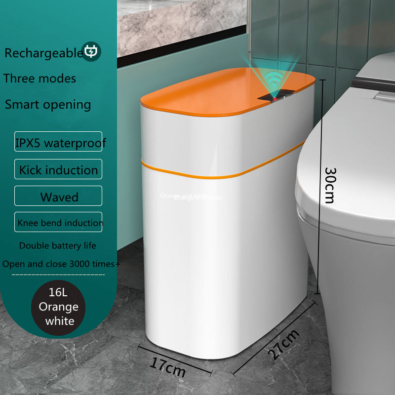 Smart Trash Can With Lid For Bedroom